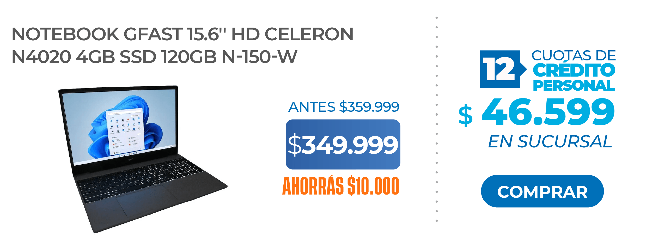 Notebook GFAST HD CELERON N4020